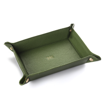 Load image into Gallery viewer, shoptannerie Green Leather Tray - shoptannerie