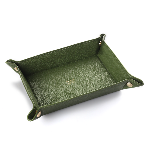 shoptannerie Green Leather Tray - shoptannerie