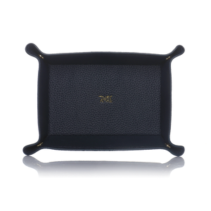 shoptannerie Navy Blue Leather Tray - shoptannerie