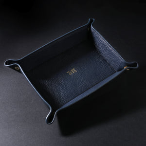 shoptannerie Navy Blue Leather Tray - shoptannerie