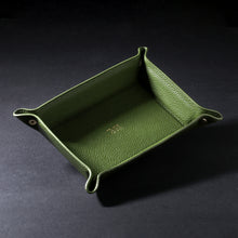 Load image into Gallery viewer, shoptannerie Green Leather Tray - shoptannerie