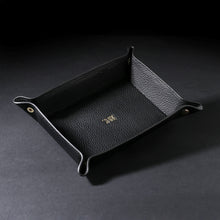 Load image into Gallery viewer, shoptannerie Black Leather Tray - shoptannerie