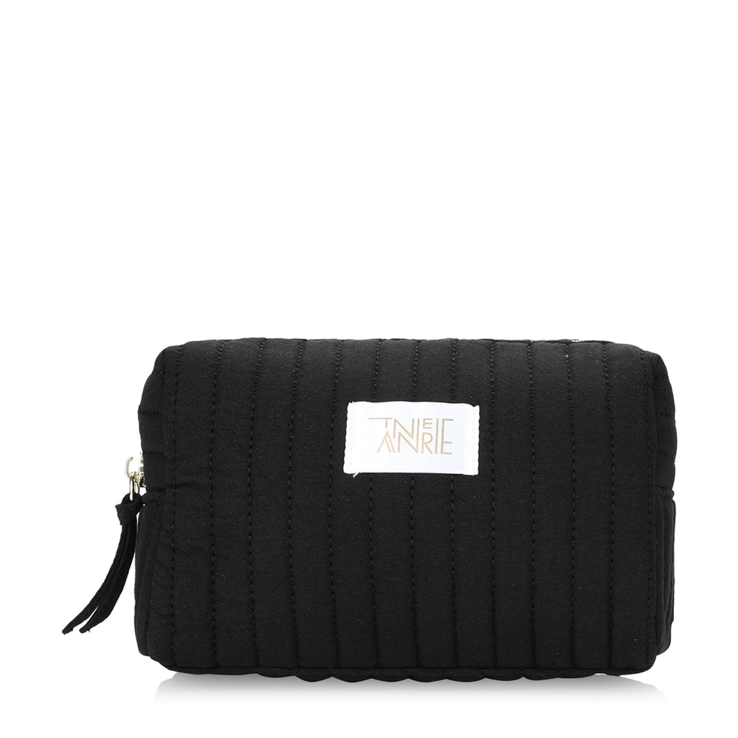 shoptannerie Black Cotton Cosmetic Bag - shoptannerie