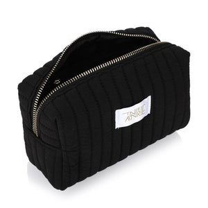 shoptannerie Black Cotton Cosmetic Bag - shoptannerie