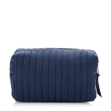 Load image into Gallery viewer, shoptannerie Navy Blue Cotton Cosmetic Bag - shoptannerie