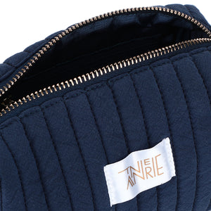 shoptannerie Navy Blue Cotton Cosmetic Bag - shoptannerie