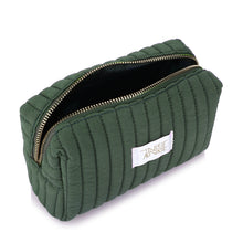 Load image into Gallery viewer, shoptannerie Green Cotton Cosmetic Bag - shoptannerie