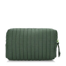 Load image into Gallery viewer, shoptannerie Green Cotton Cosmetic Bag - shoptannerie