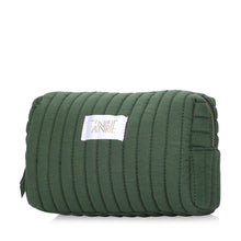 Load image into Gallery viewer, shoptannerie Green Cotton Cosmetic Bag - shoptannerie